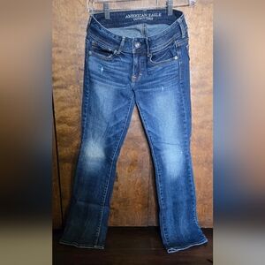 American Eagle Blue Flare Wide Leg Jeans